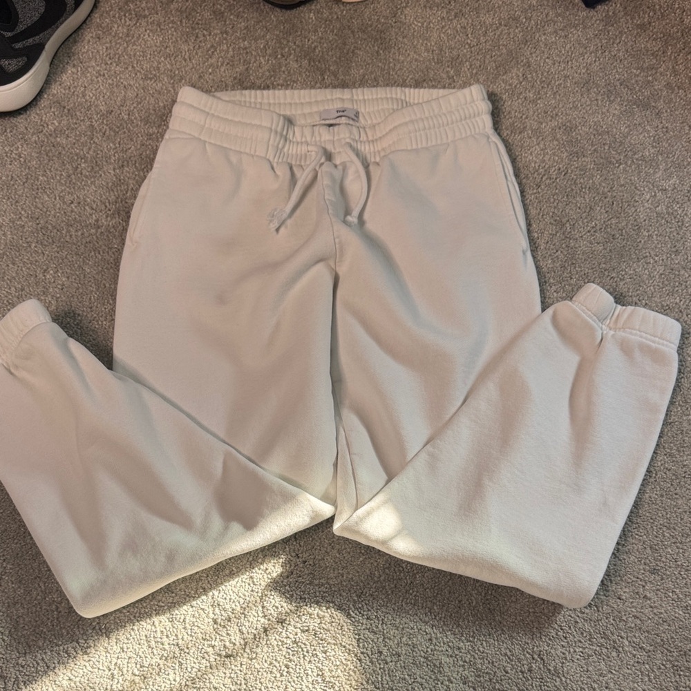 TNA Cozy White Sweatpants